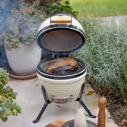 Barbecue Grill Kamado Livoo DOC283 - Bois & Crème (Combustible)
