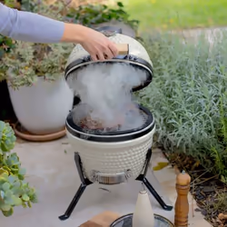 Barbecue Grill Kamado Livoo DOC283 - Bois & Crème (Combustible) - Vue supplémentaire 4