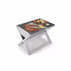 Barbecue Pliable et Portable Swisscook BBQ698 : Matiere : Acier laqué Inoxydable - Couleur : Silver - Capacité : 3 à  4 perso ...