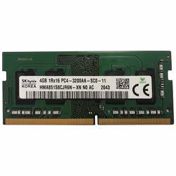 Barette Mémoire SK Hynix Sodimm - Capacité 4 Go - Type DDR4 - Fréquence 3200 MHz