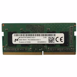 Barette Mémoire Micron Sodimm - Capacité 4 Go - Type DDR4 - Fréquence 3200 MHz