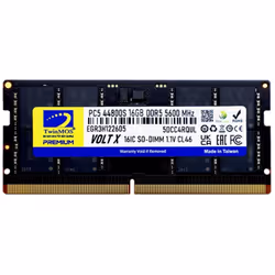 16 Go - Type de Mémoire : DDR5 - Fréquence mémoire : 5600 MHz - Format mémoire : SO-DIMM - Tension : 1.1 V - Temps d'accès : ...