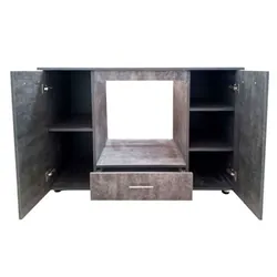 BAS Four Encastrable Avec 1 Tiroir Et 2 Portes - Gris (A1200-560)