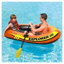 Bateau Gonflable Explorer 200 Avec 2 Rames Et Mini Pompe