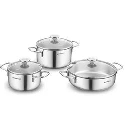 Batterie de Cuisine Alia A1092 6 Pièces Inox