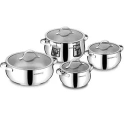 Batterie de Cuisine korkmaz Samara A1964 8 Pièces Inox