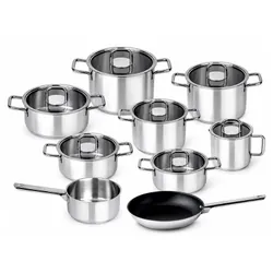 Batterie de Cuisine SILAMPOS 9 PIECE CONFORT GLASS