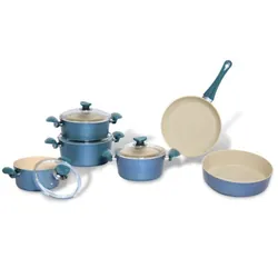 Batterie Granite Oms Diamond 10 Pièces Turquoise