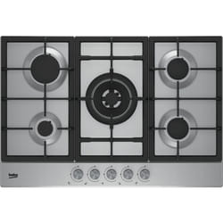 Beko HIAW 75225 SL plaque Noir, Acier inoxydable Intégré 75 cm Gaz 5 zones