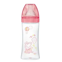 Biberon Initiation DODIE Peepa Pig Rose - 330 ml