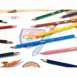 BIC 8902881 crayon de couleur Noir, Bleu, Marron, Or, Vert, Gris, Bleu clair, Vert clair, Orange, Rose, Violet, Rouge, Jaune 18 pièce(s) - Vue supplémentaire 5
