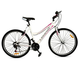 Bicyclette VTT PRADO Legend 18 Vitesses 26'' Pour Dame - Blanc & Rose