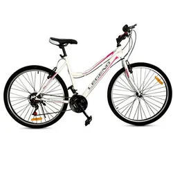 Bicyclette VTT PRADO Legend 18 Vitesses 26" Pour Dame - Blanc & Rose