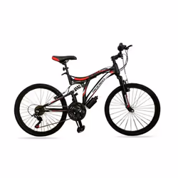Bicyclette VTT RODEO 24" Vitesse 18 BLAST - Freinage: avant / arrière - Vitesse Double susp - Fourche Télescopique - Freins V ...