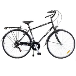Bicyclette VTT RODEO 6 Vitesses 27" Avec Torche - Noir