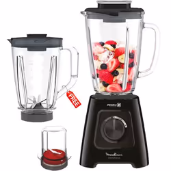 Blender MOULINEX - Puissance: 600 Watts - Capacité du Bol: 1.75 Litres - Nombre de vitesse: 2 Vitesse - Matière: 1 bol en ver ...