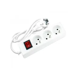 Bloc Multiprise SOMEF 3 Module Sans Interrupteur 1.4M - BLANC