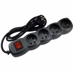 Bloc Multiprise SOMEF - Nombre de prises: 4 prises d'alimentation - Puissance: 3500W - Tension: 230V - Intensité: 16A - Descr ...