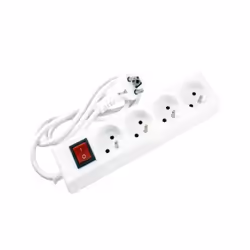 Bloc Multiprise SOMEF - Nombre de prises: 4 prises d'alimentation - Puissance: 3500W - Tension: 230V - Intensité: 16A - Descr ...
