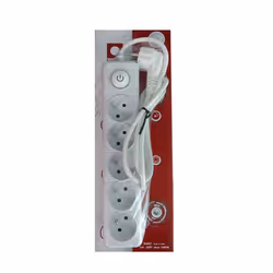 Bloc Multiprise SOMEF - Nombre de prises: 5 prises d'alimentation - Puissance: 3500W - Tension: 250V - Intensité: 16A - Descr ...