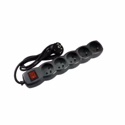 Bloc Multiprise SOMEF - Nombre de prises: 5 prises d'alimentation - Puissance: 3500W - Tension: 230V - Intensité: 16A - Descr ...