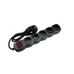 Bloc Multiprise SOMEF 5 Modules Avec Interrupteur 3 M - Noir