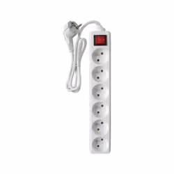 Bloc Multiprise SOMEF - Nombre de prises: 6 prises d'alimentation - Puissance: 3500W - Tension: 230V - Intensité: 16A - Descr ...