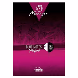 Bloc Note YAMAMA Manager - Format: A4 - Nombre de pages: 50 Feuilles - Reliure: Piquée - Réglure: Seyès - Grammage: 80g - Pap ...