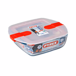 Boîte Carré Pyrex Cook & Heat 25 x 22cm Avec Couvercle