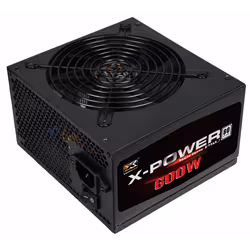 Norme d'alimentation ATX - Puissance 600 W - Certification 80PLUS White - Connecteurs 1x ATX (20+4pins), 1x CPU (4+4pins), 1x ...