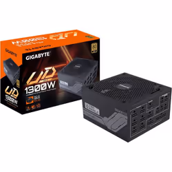 Boîte d'alimentation GIGABYTE / ATX 80 PLUS Gold - Puissance: 1300W - Entièrement modulaire - 80 PLUS - PFC actif - Tension d ...