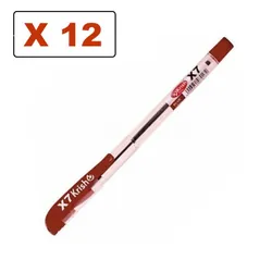 Boite De 12 Stylos À Bille Krish X7 - Rouge