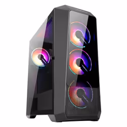 Boitier Gamer AbkonCore H300G Sync - Rétroéclairage RGB - Format de carte mère ATX, E-ATX, Micro ATX, Mini ITX - Format Alime ...