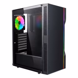 Boitier Gamer AQIRYS ELECTRA Moyen Tour ATX 2 FANS ARGB – Noir