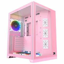 Boîtier Moyen Tour pour carte mère ATX/M-ATX/M-ITX - 3 ventilateurs 120 mm LED RGB préinstallés - Emplacements de ventilateur ...