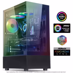 Boîtier PC Gamer SPIRIT OF GAMER SPECTRA DARK - Format du boitier: Moyen tour - Format de carte mère: ATX / Micro ATX - Longe ...