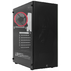 Boîtier PC Gamer WHITE SHARK Bunker Avec LED Rouge - Noir