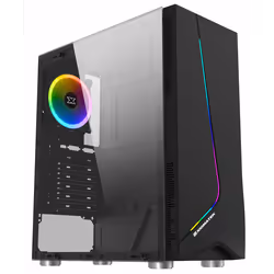 Boîtier Moyen Tour pour carte mère ATX/M-ATX/Mini-ITX - Fenêtres en verre trempé sur le côté et à l'avant - 3 emplacements de ...