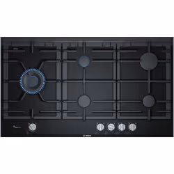 Bosch PRS9A6D70, Noir, Intégré, Gaz, Verre, 5 zone(s), 5 zone(s)