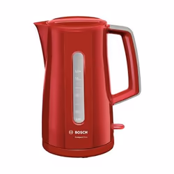 Bosch TWK3A014, 1,7 L, 2400 W, Rouge, Plastique, Acier inoxydable, Indicateur de niveau d'eau, Sans fil