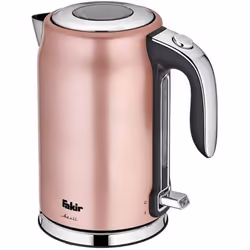 Bouilloire Fakir Adell - Puissance : 2200W - Capacité 1.7L - Corps en acier inoxydable mat - Chauffe-eau sans fil pouvant piv ...