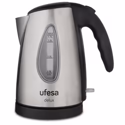 Bouilloire UFESA - Puissance: 2200 W- Capacité: 1.7 L.- Indicateur de niveau : Visible des deux côtés - Interrupteur : avec v ...