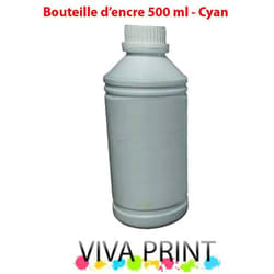 Bouteille D'encre Adaptable Universelle VIVA PRINT 500 ML - Cyan