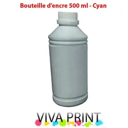 Bouteille D'encre Adaptable Universelle VIVA PRINT 500 ML - Cyan