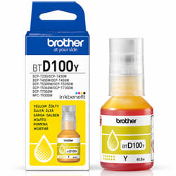 Bouteille D'encre Brother BTD100Y Original 48.8ml Jaune
