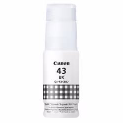 Bouteille d'encre Canon GI-43N - Couleur Noir - Nombre de pages 3800 pages - Capacité 60ml - Compatible avec Canon Pixma G640 ...