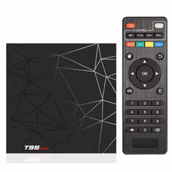Box Android T95 Max / 2 Go avec Abonnement 12 Mois IPTV + VOD - Processeur Quad Core - RAM 2 Go - Mémoire 16 Go - Android 10  ...