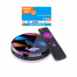 Box TV Android H96 Max Plus 4 Go RAM + Abonnement IPTV 1an - Multicouleur