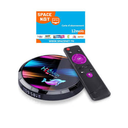 Box TV Android H96 Max Plus 4 Go RAM + Abonnement IPTV 1an - Multicouleur