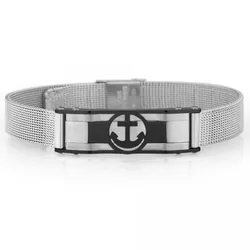 Bracelet Homme Daniel Klein Argent Et Noir (DKJ.4.2094-1)